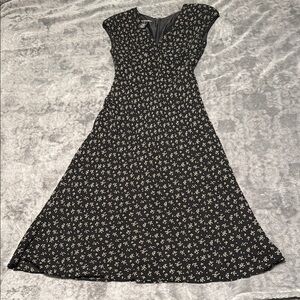 Elegant Black Floral Dress